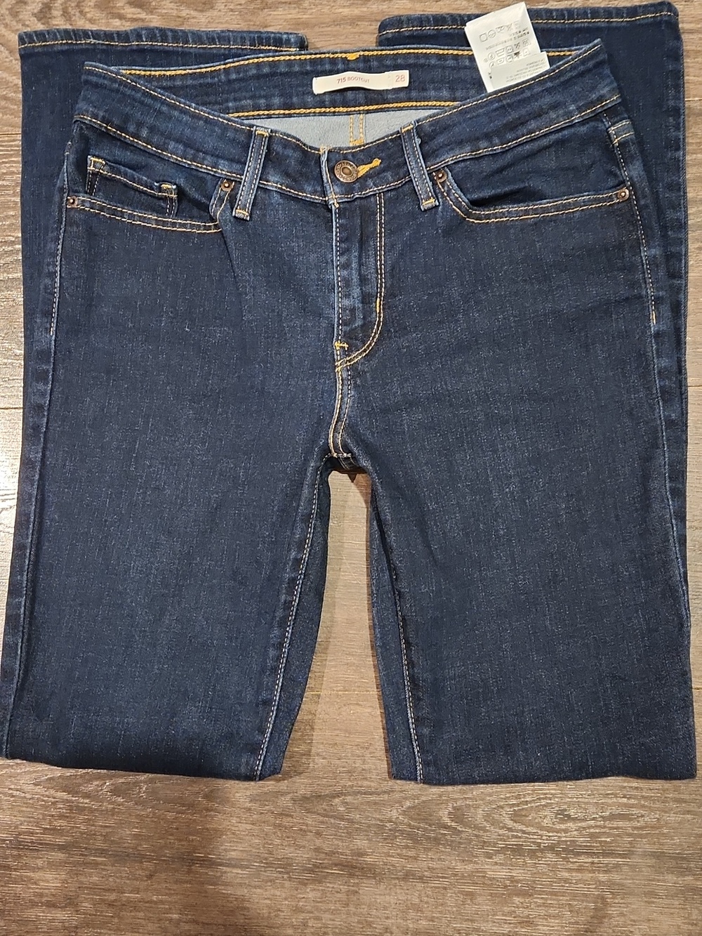 ❤ LEVI'S 715 BOOTCUT JEANS, 6 (28) - Picture 10 of 10